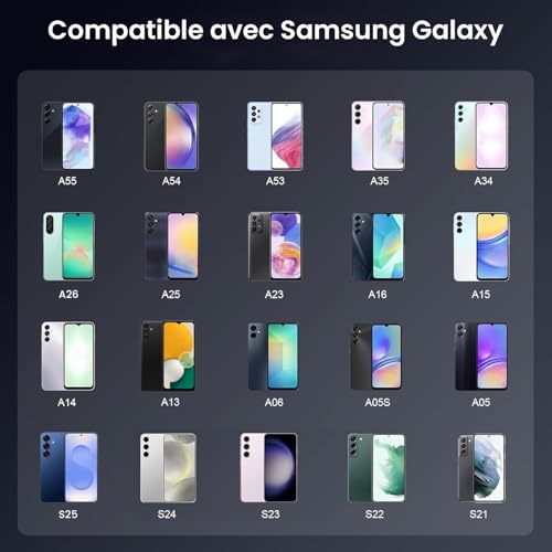 25W Chargeur Rapide Compatible avec Samsung Galaxy Z Flip/Z Fold 7 6 5 4 3, A17 S25 Edge S24 S23 S22 S21 FE A06 5G A05s A26 A16 A55 A52s, Prise USB C Adaptateur Secteur avec Câble Type C – Image 5