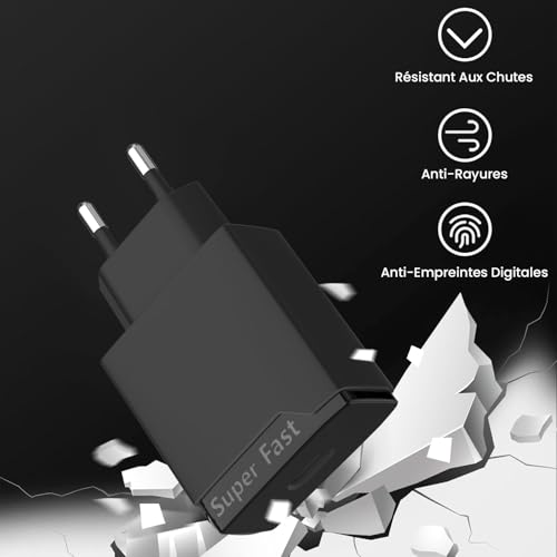 25W Chargeur Rapide Compatible avec Samsung Galaxy Z Flip/Z Fold 7 6 5 4 3, A17 S25 Edge S24 S23 S22 S21 FE A06 5G A05s A26 A16 A55 A52s, Prise USB C Adaptateur Secteur avec Câble Type C – Image 7