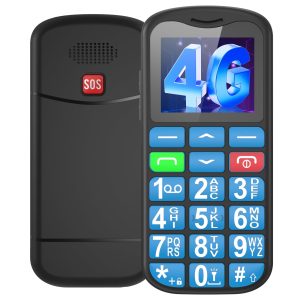 4G Téléphone Portable Senior Débloqué avec Grandes Touches | 1.8" LCD Écran | Haut Volume | Bouton SOS | Telephone Portable Senior Basique avec Numérotation Rapide | Torche |Station de Charge
