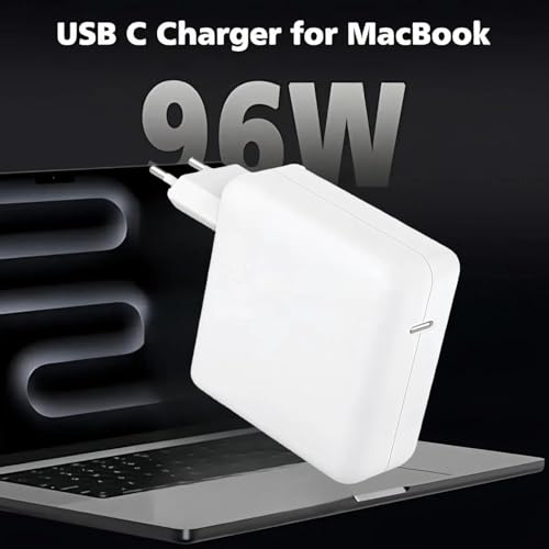 AILKIN Chargeur USB C 96W pour MacBook Pro 16, 15, 14, 13 Pouces 2024, 2023, 2022, 2021, M3 M2 M1 MacBook Air, Adaptateur d'alimentation USB-C pour Ordinateur Portable, avec câble 6.6ft 5A – Image 3