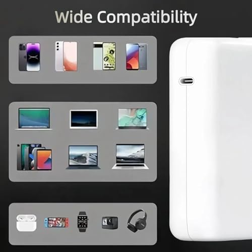 AILKIN Chargeur USB C 96W pour MacBook Pro 16, 15, 14, 13 Pouces 2024, 2023, 2022, 2021, M3 M2 M1 MacBook Air, Adaptateur d'alimentation USB-C pour Ordinateur Portable, avec câble 6.6ft 5A – Image 8