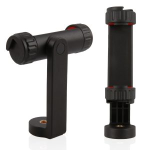 Adaptateur Trepied Smartphone, Support Telephone pour Trepied avec 2 Sabots Froids, Base Combinée avec Vis 1/4" et Support de Fixation à Froid, Rotative à 360°, pour Téléphone, pour GoPro, Selfie