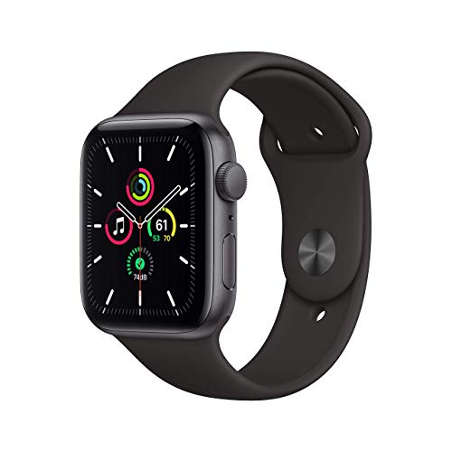 Apple Watch SE 2020 (GPS, 44MM) Boîtier en Aluminium Gris Sidéral avec Bracelet Sport Noir (Reconditionné) – Image 2