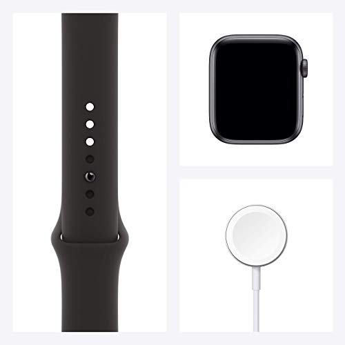 Apple Watch SE 2020 (GPS, 44MM) Boîtier en Aluminium Gris Sidéral avec Bracelet Sport Noir (Reconditionné) – Image 7