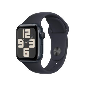 Apple Watch SE (2nd Gen)(GPS, 40MM)) Coque en Alluminum Minuit avec Bracelet Sport Lumière Stellaire, S/M (Reconditionné)