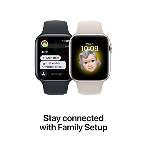 Apple Watch SE (2ᵉ Génération) (GPS, 40MM) Boîtier en Aluminium Lumière Stellaire avec Bracelet Sport Lumière Stellaire - Regular (Reconditionné) – Image 6