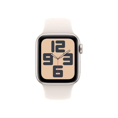 Apple Watch SE (2ᵉ gén) 40 mm GPS + Cellular Montre connectée avec Boîtier en Aluminium lumière stellaire et Bracelet Sport lumière stellaire (S/M). Suivi activité et Sommeil, détection Accidents – Image 3