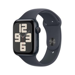 Apple Watch SE (2ᵉ génération) 44 mm GPS Montre connectée avec Boîtier en Aluminium Minuit et Bracelet Sport Minuit (M/L). Suivi activité et Sommeil, détection Accidents, Suivi fréquence Cardiaque