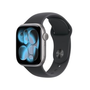 Apple Watch Series 11 [GPS 42 mm] Montre connectée avec boîtier Gris sidéral et Bracelet Sport Noir. Score de Sommeil, Moniteur d’activité, Suivi de la santé, écran Toujours activé