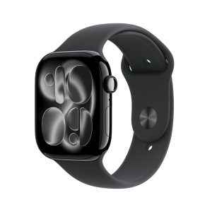Apple Watch Series 11 [GPS 46 mm] Montre connectée avec boîtier Obsidienne et Bracelet Sport Noir. Score de Sommeil, Moniteur d’activité, Suivi de la santé, écran Toujours activé