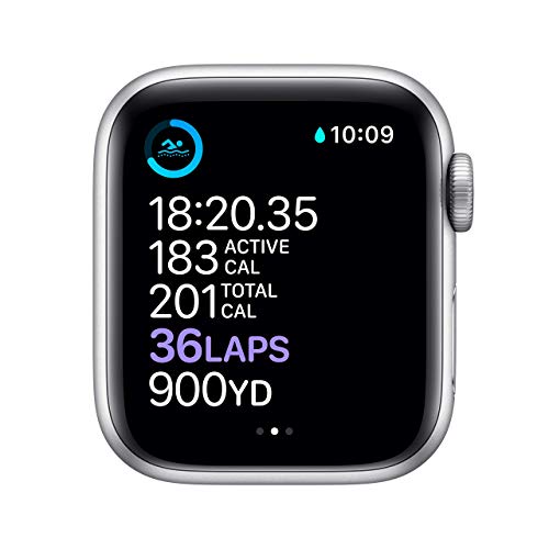 Apple Watch Series 6 (GPS + Cellulaire, 40MM) Boîtier en Acier Inoxydable Argent avec Bracelet Sport Blanc (Reconditionné) – Image 4