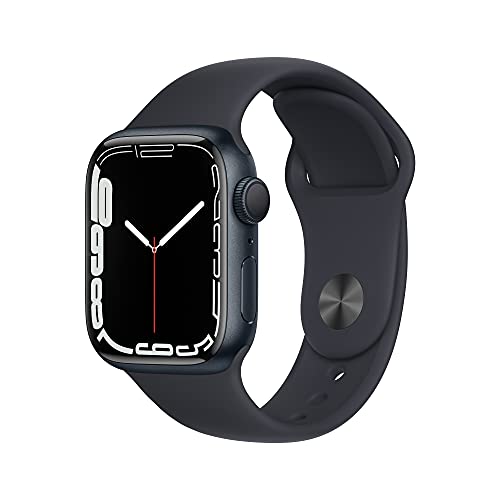 Apple Watch Series 7 (GPS, 41 mm) - Boîtier en Aluminium Minuit avec Bracelet Sport Bleu Minuit (Reconditionné) – Image 2