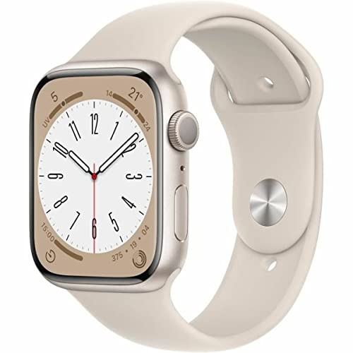 Apple Watch Series 8 (GPS, 45mm) - Boîtier en Aluminium lumière stellaire avec Bracelet Sport lumière stellaire - Regular (Reconditionné) – Image 2