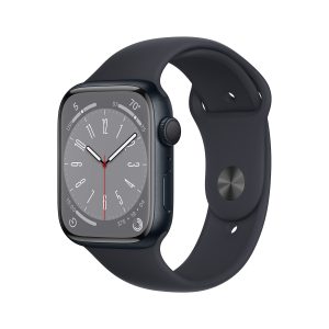 Apple Watch Series 8 (GPS, 45mm) Coque en Alluminium Minuit avec Bracelet de Minuit,Taille Unique (Reconditionné)
