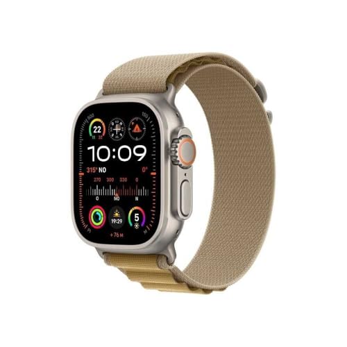 Apple Watch Ultra 2 (49 mm GPS + Cellular) Montre de Sport connectée avec Boîtier en Titane Naturel et Boucle Alpine Sahara (Large). Suivi de l’activité, GPS Haute précision, Neutre en Carbone – Image 2