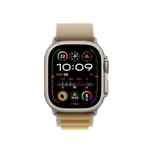 Apple Watch Ultra 2 (49 mm GPS + Cellular) Montre de Sport connectée avec Boîtier en Titane Naturel et Boucle Alpine Sahara (Large). Suivi de l’activité, GPS Haute précision, Neutre en Carbone – Image 4