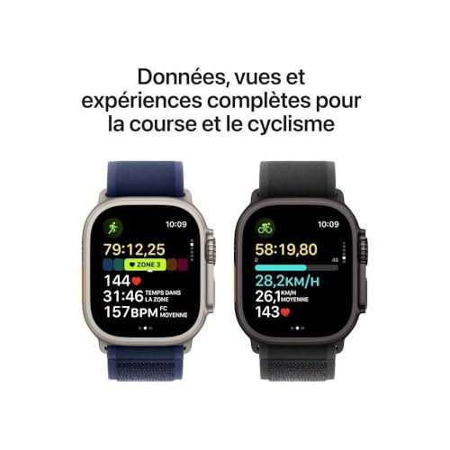 Apple Watch Ultra 2 (49 mm GPS + Cellular) Montre de Sport connectée avec Boîtier en Titane Naturel et Boucle Alpine Sahara (Large). Suivi de l’activité, GPS Haute précision, Neutre en Carbone – Image 6