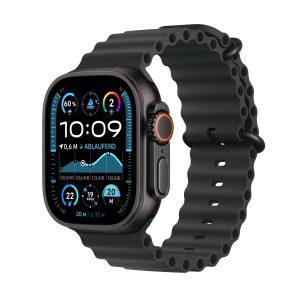 Apple Watch Ultra 2 [GPS + Celular, 49mm] Boîtier en Titane avec Bracelet Black Ocean, Taille Unique (Reconditionné)