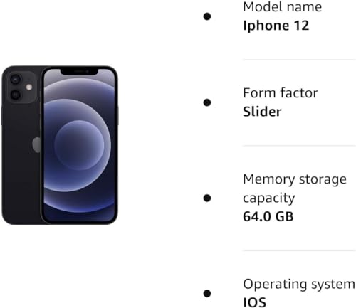 Apple iPhone 12, 64 Go, Noir (Reconditionné) – Image 8