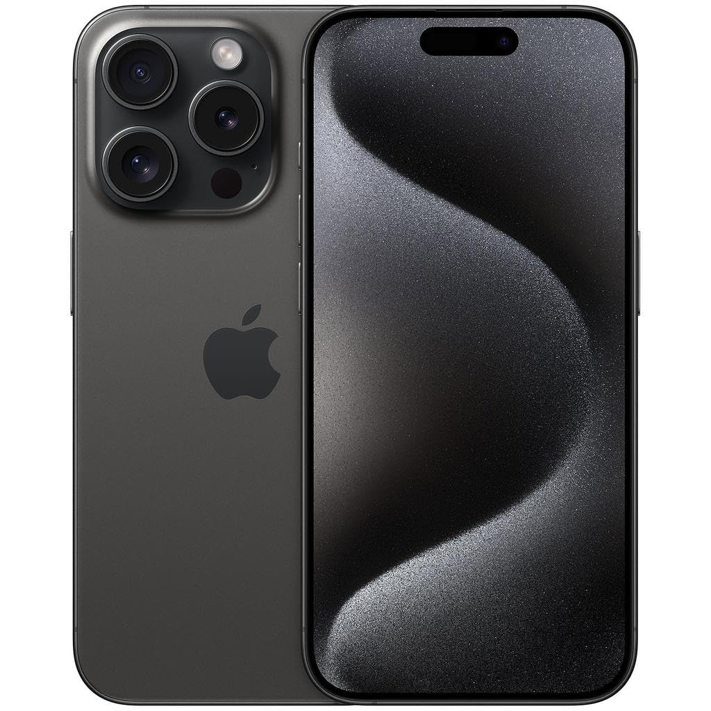 Apple iPhone 15 Pro, 128 Go - Titane Noir (Reconditionné)