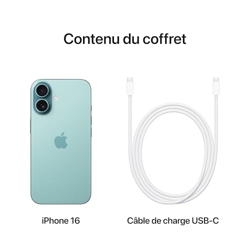 Apple iPhone 16 (128 Go) - Cyan – Image 7