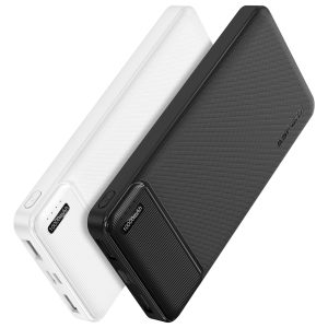 AsperX Batterie Externe Lot de 2, 10000mAh Power Bank, Batterie Externe Charge Rapide USB C Input & Output Powerbank Compatible avec iPhone, Huawei, Samsung, iPad, Tablette (Noire et Blanche)