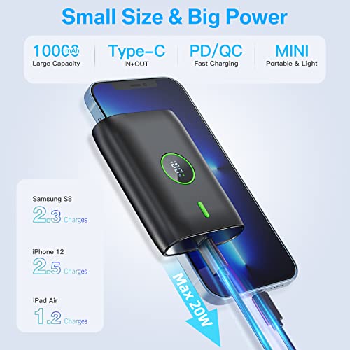 Batterie Externe 10000mAh,PD 22.5W Power Bank,avec Affichage LED USB c Batterie Portable,Batterie Externe Charge Rapide,Convient pour,Huawei,Xiaomi,Samsung, etc. – Image 3