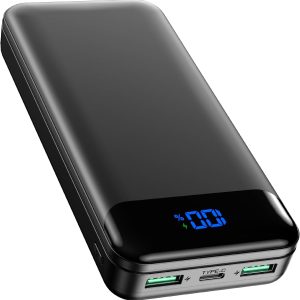 Batterie Externe, 27000mAh Power Bank PD 30W Charge Rapide Portable Chargeur, USB C(Entrée&Sortie) Powerbank Compatible avec iPhone 16 15 14 13 Pro Max, Samsung, Tablettes, Etc.