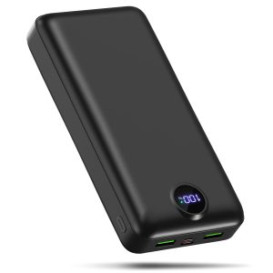 Batterie Externe 50000mAh Charge Rapide, Power Bank Grande Capacité 22,5W, Chargeur Portable USB-C avec 3 Sorties & 2 Entrées, Écran LED, Compatible avec iPhone, Android, etc.