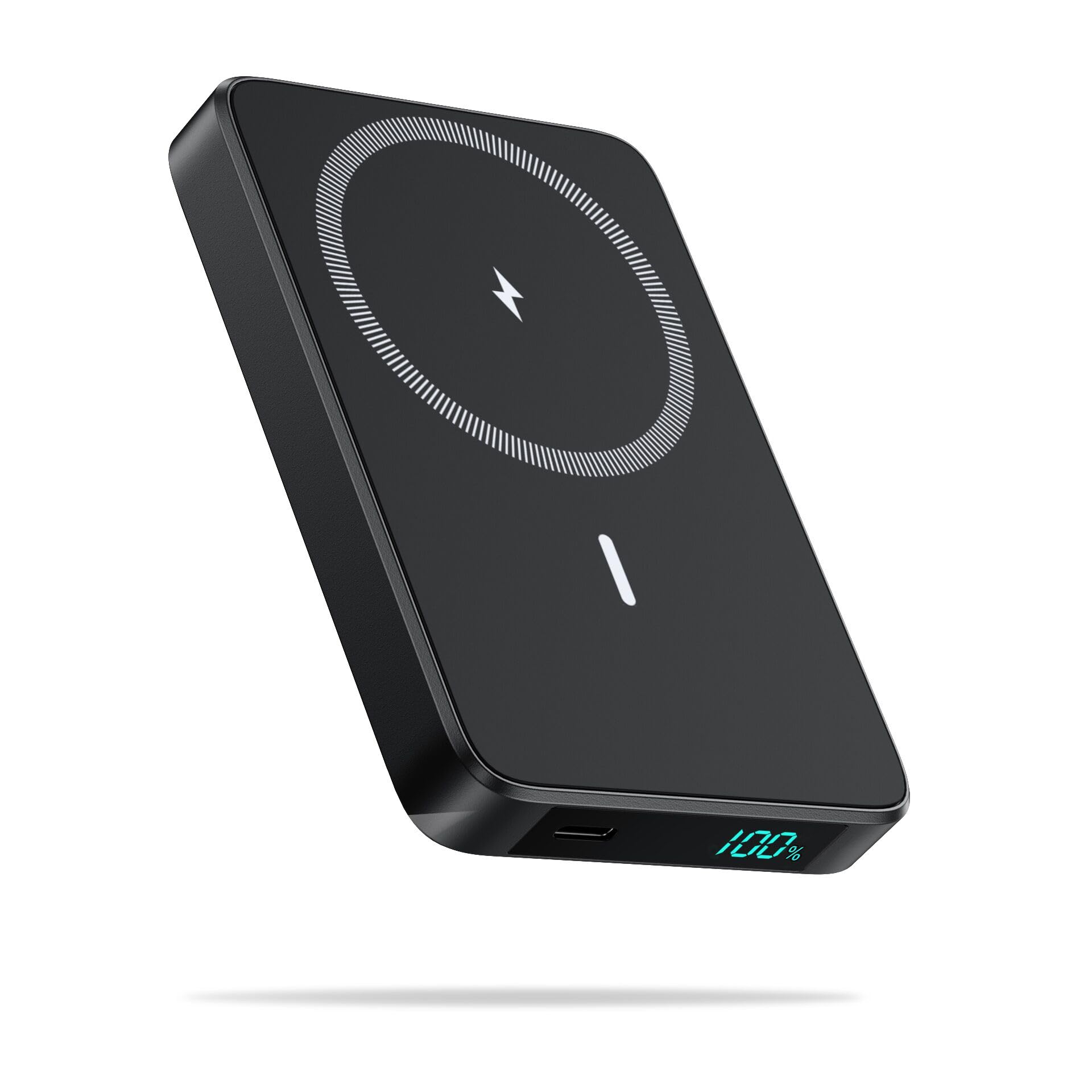 Batterie Externe Magnétique sans Fil 10800mAh, PD 20W Charge Rapide Power Bank Mag-Safe avec USB-C Entrée & Sortie écran LED Chargeur Portable Compatible avec iPhone 16/15/14/13 Serie - Nior