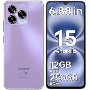 CUBOT A40 Telephone Portable Android 15, Écran 6.88" 120Hz, 12GO+256GO/1TO Smartphone Pas Cher, Caméra 48MP+16MP, Batterie 5100mAh, Téléphone Gaming 4G Dual SIM/NFC/Face ID/OTG/GPS/Deux Haut-parleurs
