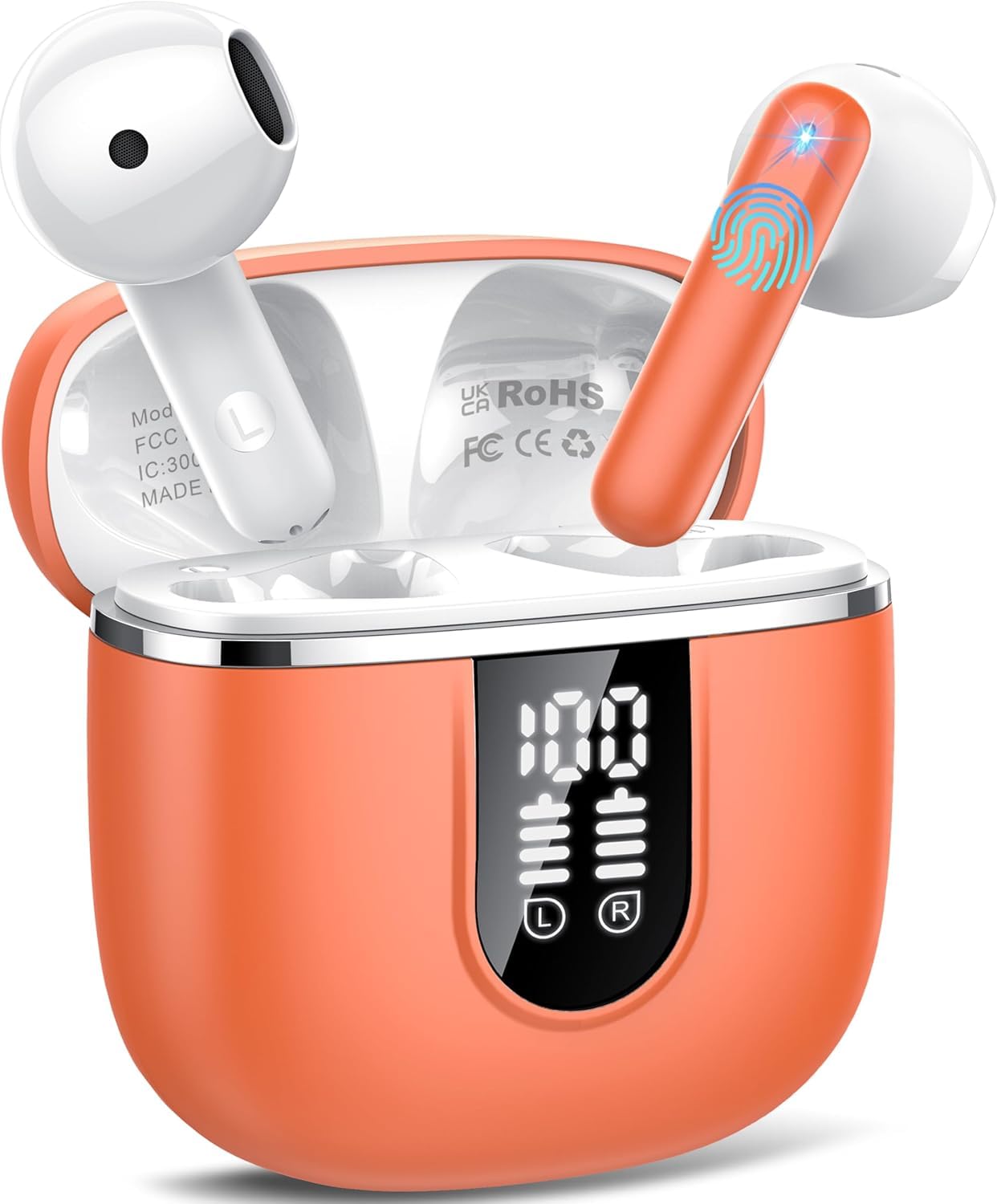 Casque Bluetooth de sport sans fil Bluetooth 5.3 avec micro ENC