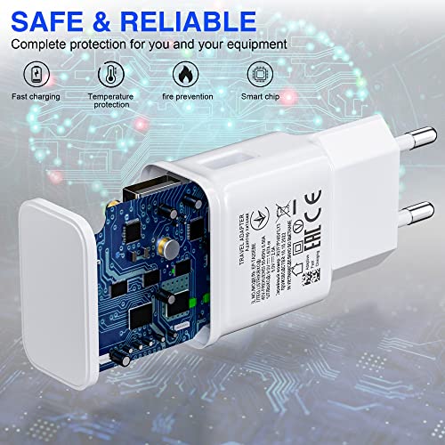 Chargeur USB avec Câble de Charge USB Type-C pour Samsung Galaxy S8 S8+ S9+ S10 S10 Plus S10e A50 A51 A72 A12 A10e A32 A42 5G Note 8/9, Chargeur Rapide de Rechange d'origine – Image 4