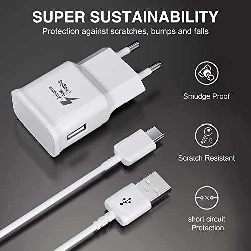 Chargeur USB avec Câble de Charge USB Type-C pour Samsung Galaxy S8 S8+ S9+ S10 S10 Plus S10e A50 A51 A72 A12 A10e A32 A42 5G Note 8/9, Chargeur Rapide de Rechange d'origine – Image 7