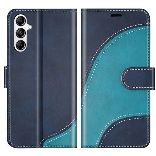 Coque pour Samsung Galaxy S24, Housse en Cuir PU Pochette de Portefeuille, Magnétique Étui de Protection Housse Coque pour Galaxy S24, Bleu – Image 2
