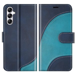 Coque pour Samsung Galaxy S24, Housse en Cuir PU Pochette de Portefeuille, Magnétique Étui de Protection Housse Coque pour Galaxy S24, Bleu