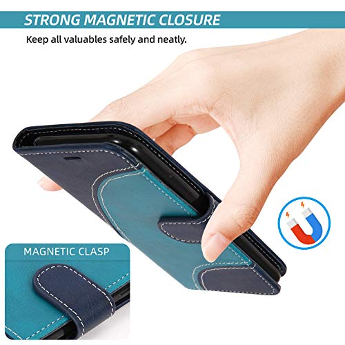 Coque pour Samsung Galaxy S24, Housse en Cuir PU Pochette de Portefeuille, Magnétique Étui de Protection Housse Coque pour Galaxy S24, Bleu – Image 5