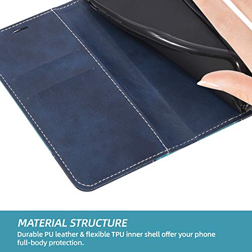 Coque pour Samsung Galaxy S24, Housse en Cuir PU Pochette de Portefeuille, Magnétique Étui de Protection Housse Coque pour Galaxy S24, Bleu – Image 6