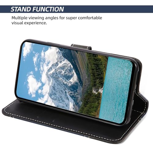 Coque pour Samsung Galaxy S24, Housse en Cuir PU Pochette de Portefeuille, Magnétique Étui de Protection Housse Coque pour Galaxy S24, Noir – Image 4