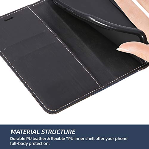 Coque pour Samsung Galaxy S24, Housse en Cuir PU Pochette de Portefeuille, Magnétique Étui de Protection Housse Coque pour Galaxy S24, Noir – Image 6