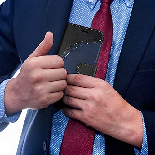 Coque pour Samsung Galaxy S24, Housse en Cuir PU Pochette de Portefeuille, Magnétique Étui de Protection Housse Coque pour Galaxy S24, Noir – Image 8