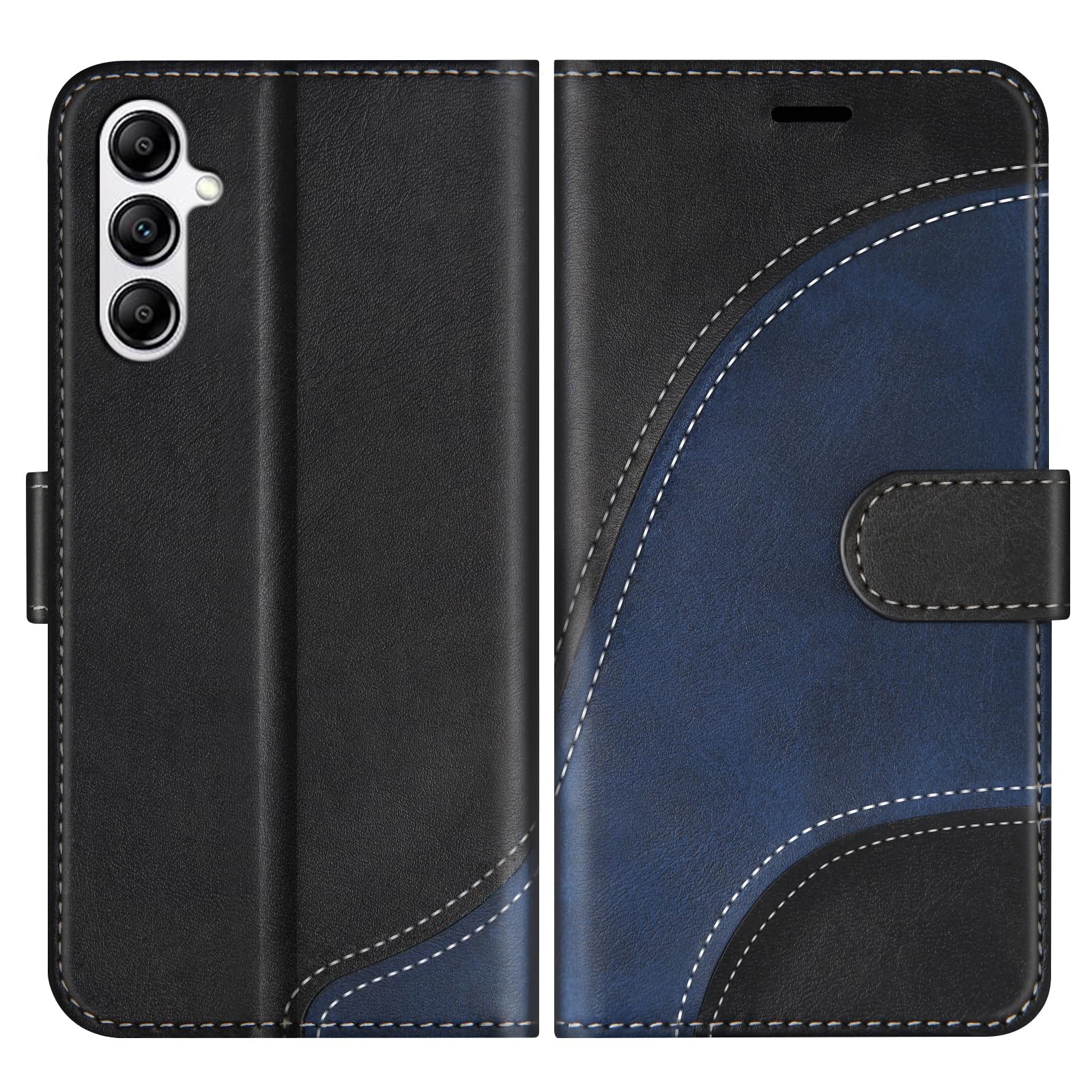 Coque pour Samsung Galaxy S24, Housse en Cuir PU Pochette de Portefeuille, Magnétique Étui de Protection Housse Coque pour Galaxy S24, Noir