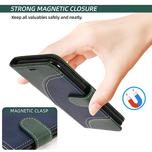 Coque pour Samsung Galaxy S24, Housse en Cuir PU Pochette de Portefeuille, Magnétique Étui de Protection Housse Coque pour Galaxy S24, Vert – Image 5