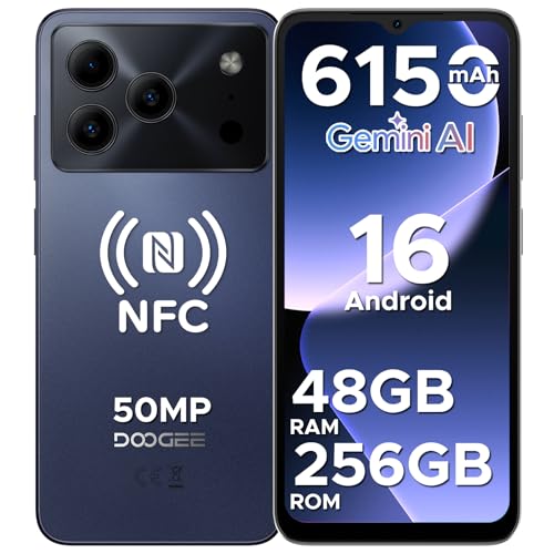 DOOGEE NOTE56 Plus Android 16 Telephone Portable, 48Go+256Go/2TB, Smartphone Pas Cher, 50MP+8MP,Smartphone Octa Core 6.56" HD+ 90Hz, 6150mAh, Débloqué 4G Dual SIM, Fingerprint/Face ID/NFC/OTG, Violet – Image 2