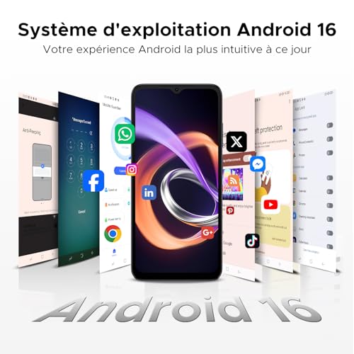 DOOGEE NOTE56 Plus Android 16 Telephone Portable, 48Go+256Go/2TB, Smartphone Pas Cher, 50MP+8MP,Smartphone Octa Core 6.56" HD+ 90Hz, 6150mAh, Débloqué 4G Dual SIM, Fingerprint/Face ID/NFC/OTG, Violet – Image 6