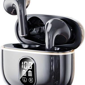 Écouteurs Bluetooth 5.3, Écouteur sans Fil avec 4 ENC Mic Casque Bluetooth Hi-FI Stéréo, 50 Heures Durée de Lecture, IP7 Etanche, Écran LED, Contrôle Tactile for iOS Samsung Xiaomi Oppo Android