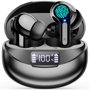 Ecouteurs Bluetooth sans Fil, Bluetooth 5.3 Ecouteurs sans Fil,Ecouteurs Hi-FI Son Stéréo,Écouteurs 35H Durée de Lecture CVC Réduction de Bruit USB C Casque for iOS Galaxy Xiaomi Oppo Android