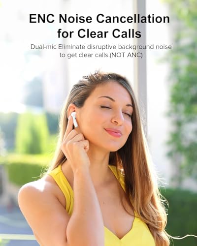 Ecouteurs Bluetooth sans Fil,Bluetooth 5.4 Ecouteurs sans Fil,Ecouteurs Hi-FI Son Stéréo,Écouteurs 50H Durée de Lecture CVC Réduction Casque Wireless for iOS Galaxy Xiaomi Oppo Android – Image 6