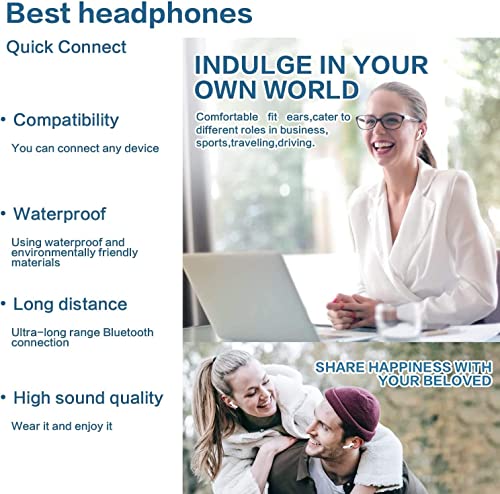 Ecouteurs Bluetooth sans Fil,Bluetooth 5.4 Ecouteurs sans Fil,Ecouteurs Hi-FI Son Stéréo,Écouteurs 50H Durée de Lecture CVC Réduction Casque Wireless for iOS Galaxy Xiaomi Oppo Android – Image 8
