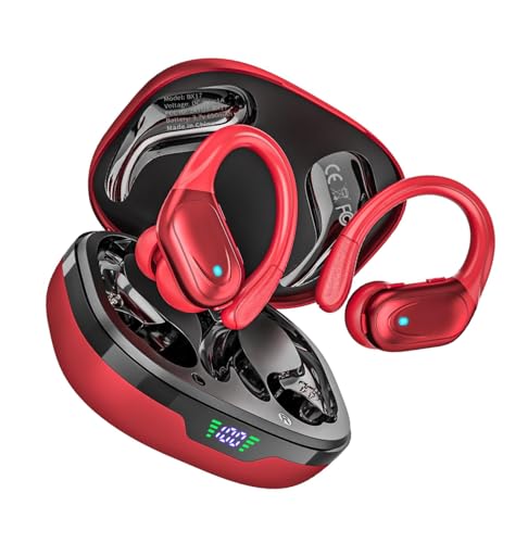 Écouteurs sans Fil Bluetooth 5.3 80 Heures d'écoute étanches IPX7 avec Affichage LED, Suppression du Bruit, Ajustement sûr pour la Course à Pied/Salle de Sport – Image 2